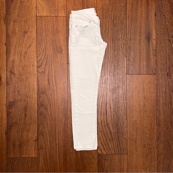 PAIGE Denim - Paige White Low Rise Jeans Cropped Straight Leg